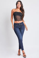 Women's Sustainable WannaBettaButt 3 Button Skinny Jeans From YMI JEANS