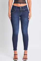 Women's Sustainable WannaBettaButt 3 Button Skinny Jeans From YMI JEANS