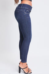 Women's Sustainable WannaBettaButt 3 Button Skinny Jeans From YMI JEANS