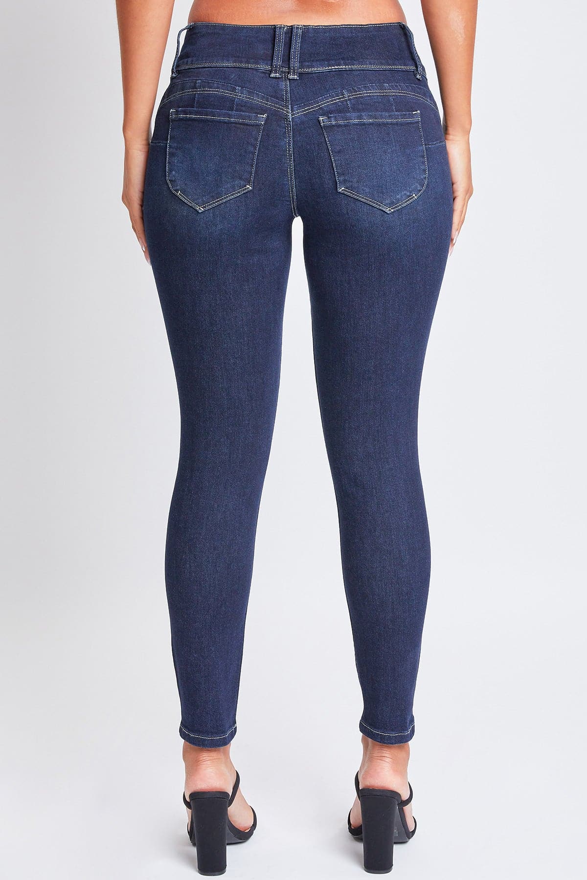 Women's Sustainable WannaBettaButt 3 Button Skinny Jeans From YMI JEANS