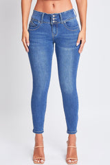 Women's Sustainable WannaBettaButt 3 Button Skinny Jeans From YMI JEANS