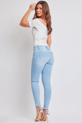 Women's Sustainable WannaBettaButt 3 Button Skinny Jeans From YMI JEANS