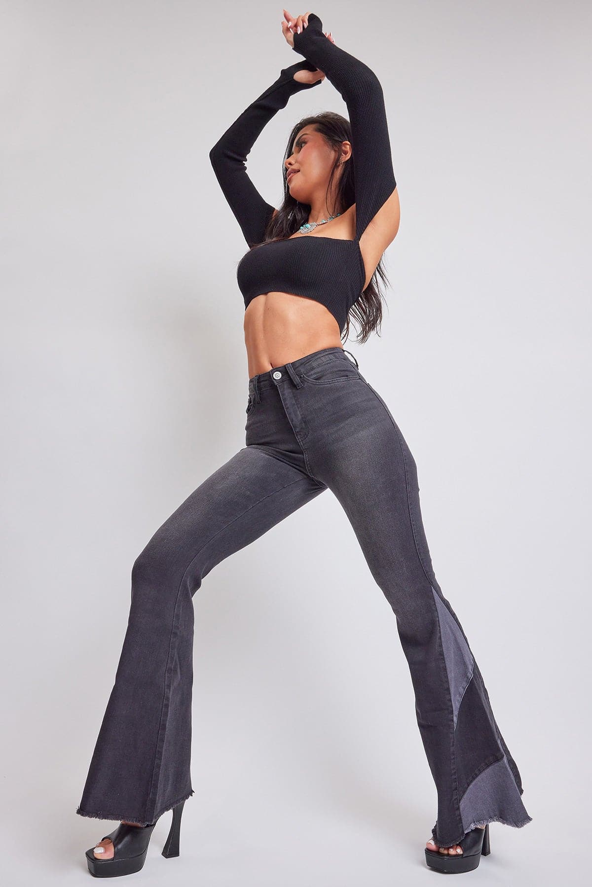 Women's Sustainable Block Panel Flare Jeans