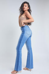 Women's  Flare Jeans With Shadow Side Panel