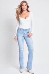 Women's WannaBettaButt Mid-Rise Bootcut Jeans From YMI JEANS