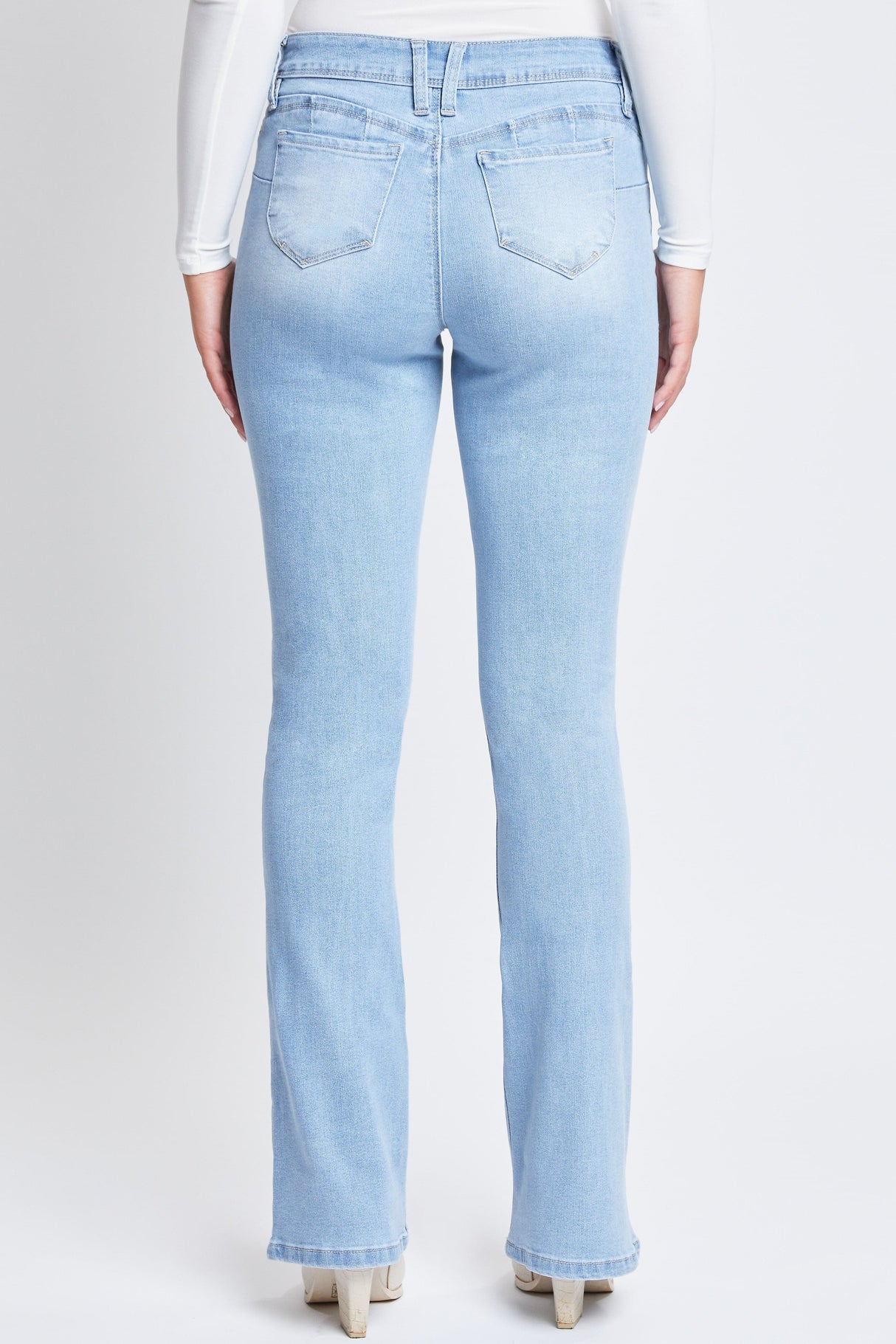 Women's WannaBettaButt Mid-Rise Bootcut Jeans From YMI JEANS
