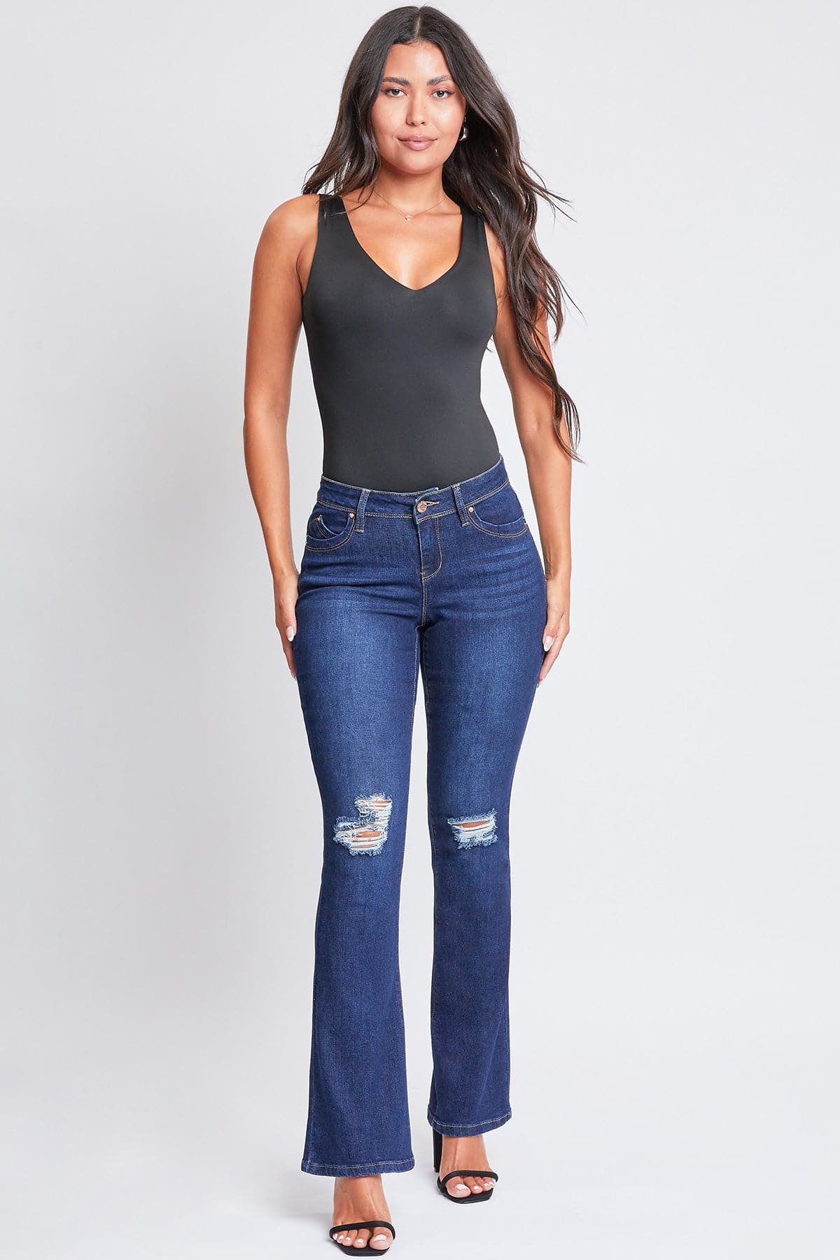 Women's WannaBettaButt Mid-Rise Bootcut Jeans From YMI JEANS