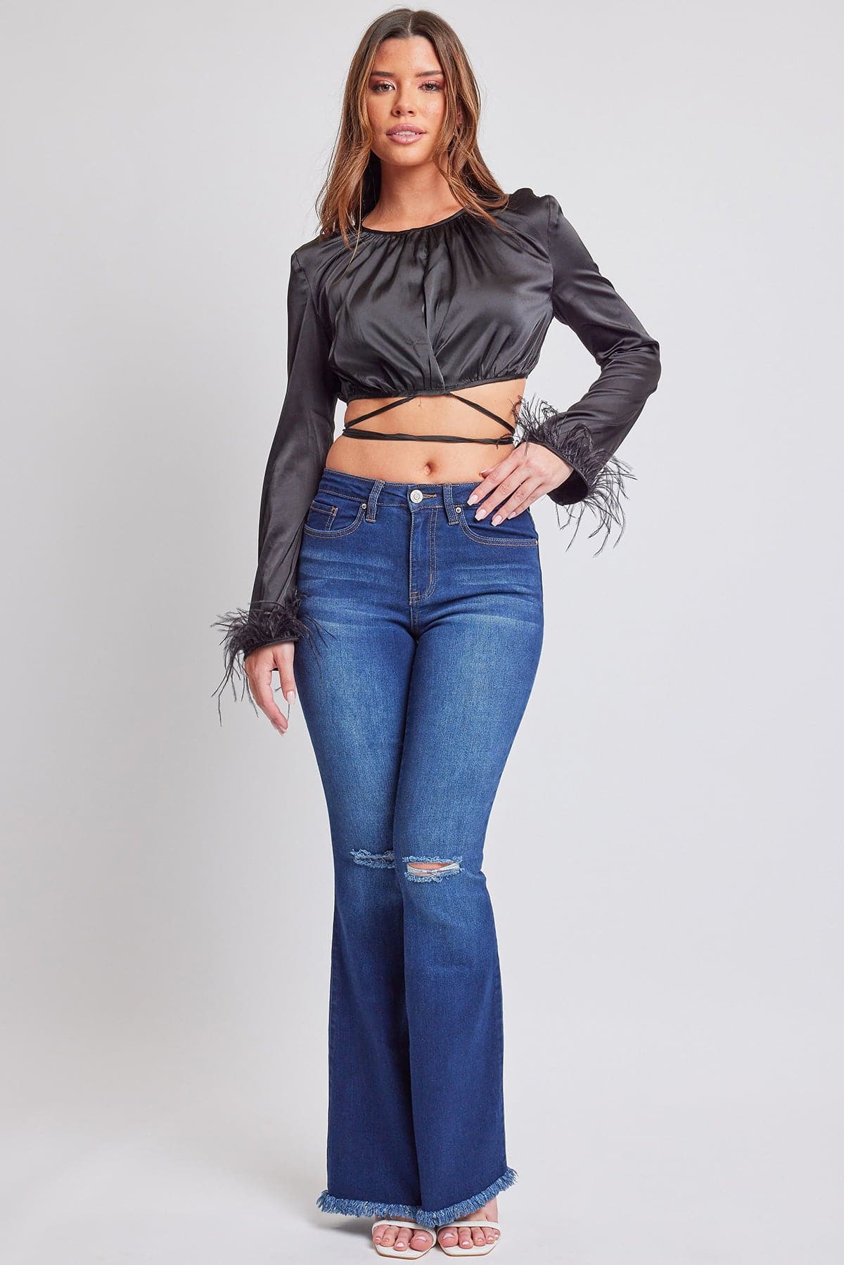Women's Essential  Super Flare Jeans - Long Inseam From YMI JEANS