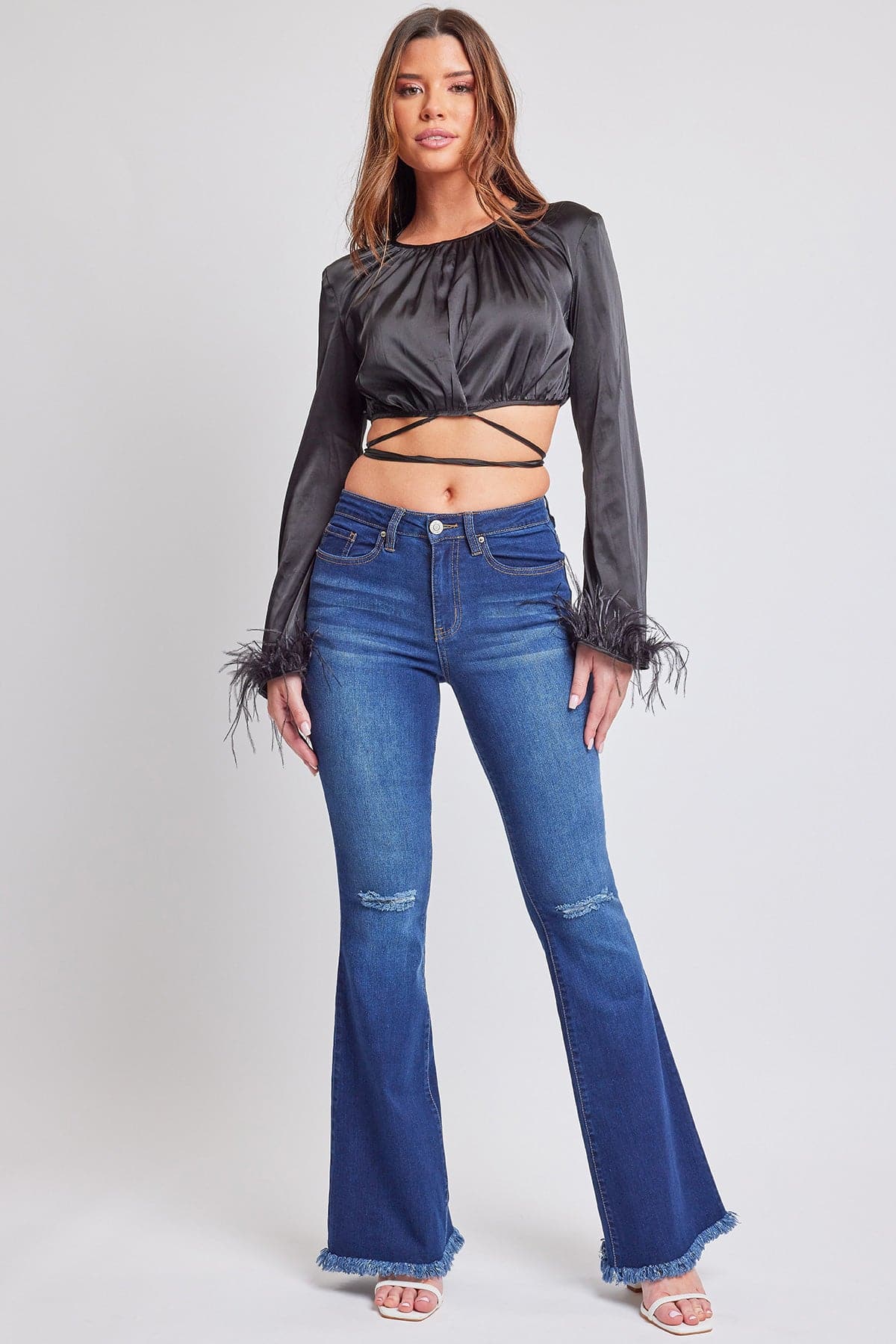 Women's Essential  Super Flare Jeans - Long Inseam From YMI JEANS