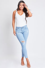 Women's Sustainable WannaBettaButt Skinny Distressed Jeans From YMI JEANS