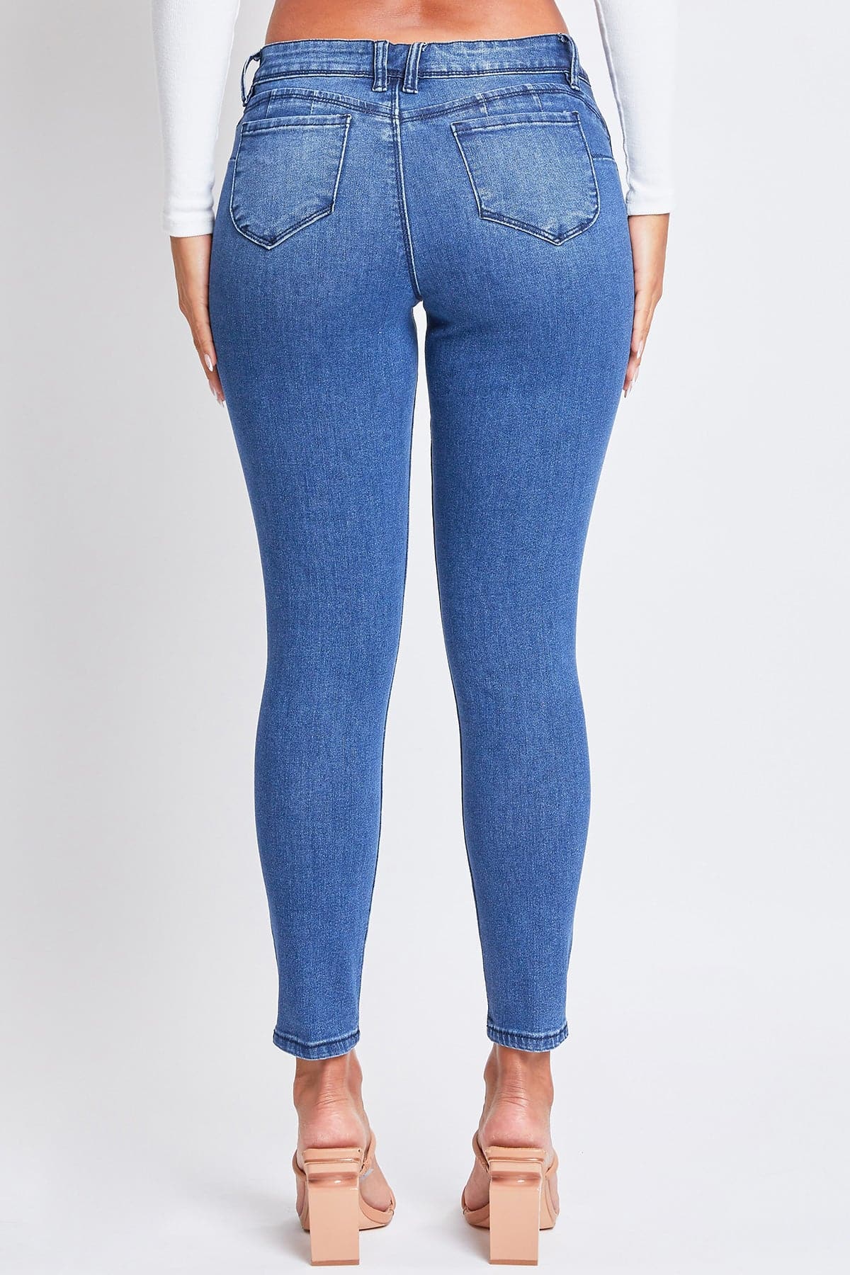 Women's Sustainable WannaBettaButt Skinny Distressed Jeans From YMI JEANS