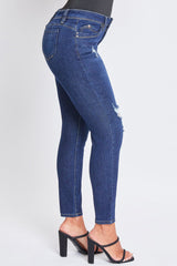 Women's Sustainable WannaBettaButt Skinny Distressed Jeans From YMI JEANS