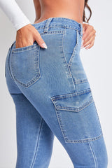 Women's High Rise Skinny Cargo Jeans from YMI JEANS