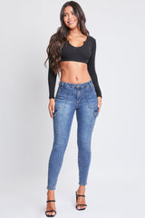 Women's High Rise Skinny Cargo Jeans from YMI JEANS