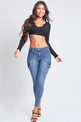 Women's High Rise Skinny Cargo Jeans from YMI JEANS