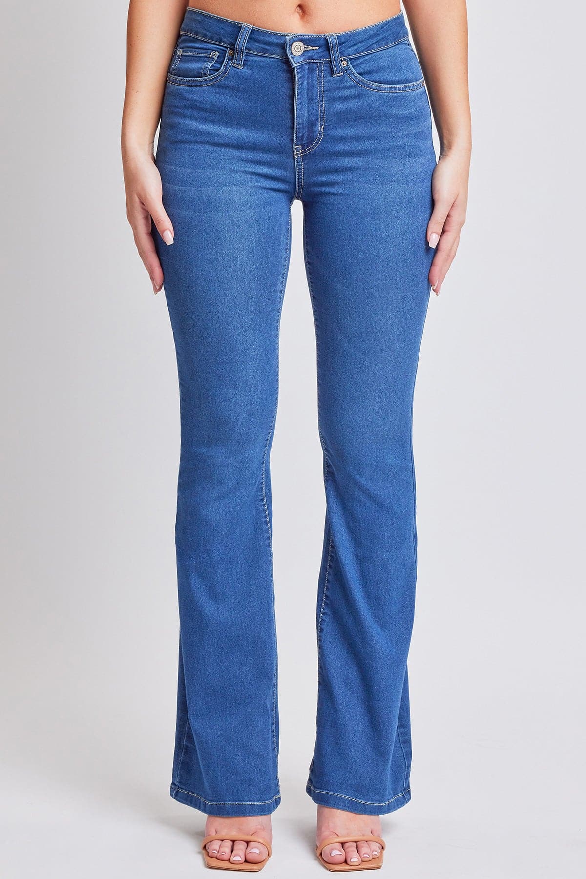 Women's Essential HyperDenim Flare Jeans With Regular Inseam from YMI JEANS