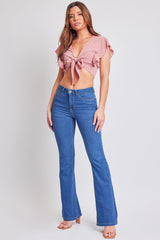Women's Essential HyperDenim Flare Jeans With Regular Inseam from YMI JEANS