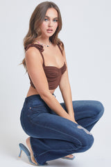 Women's Essential Distressed Flare Jeans-Distressed From YMI JEANS