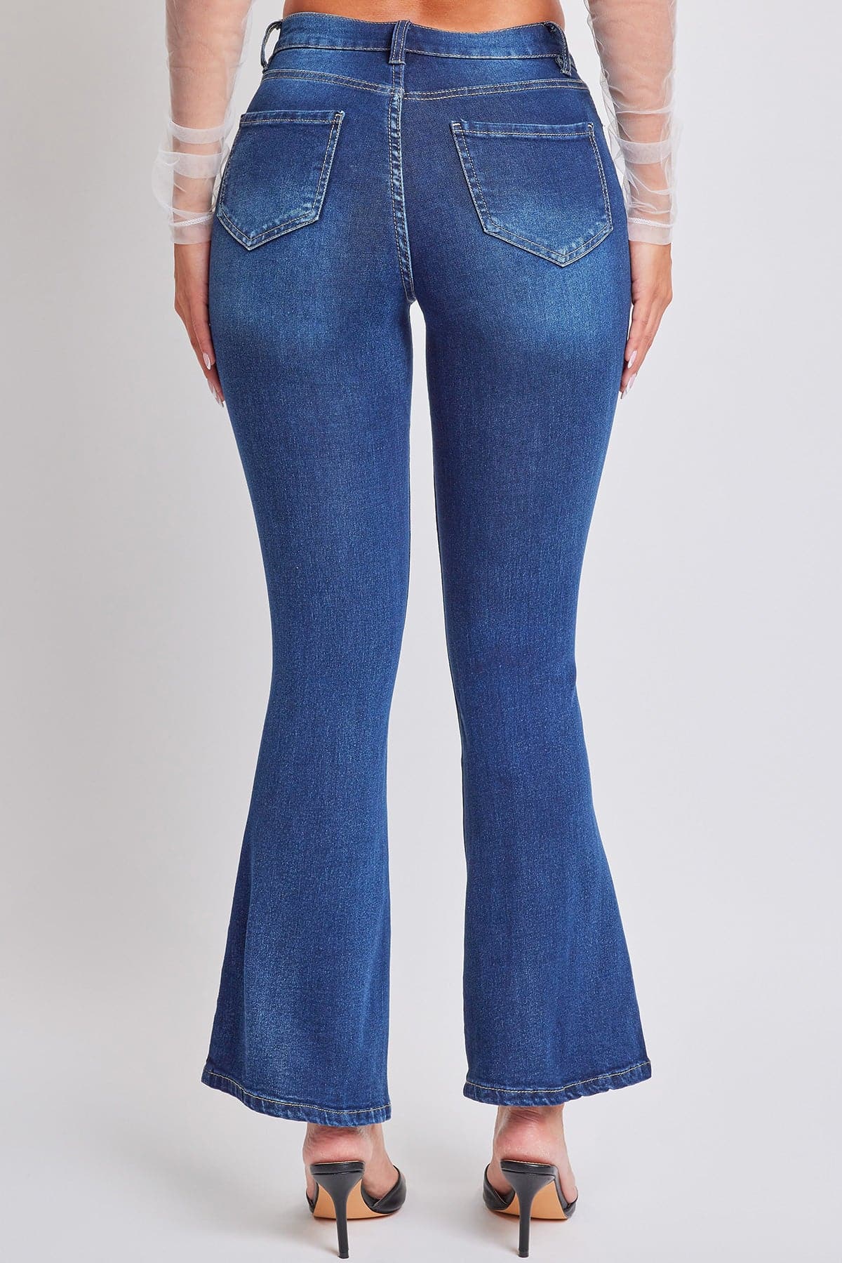 Women's Essential Distressed Flare Jeans-Distressed From YMI JEANS