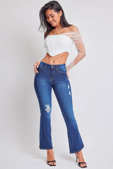 Women's Essential Distressed Flare Jeans-Distressed From YMI JEANS