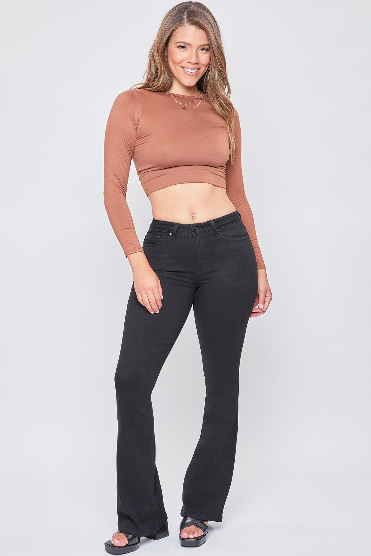 Women's Essential Non-Distressed Flare Jeans from YMI JEANS