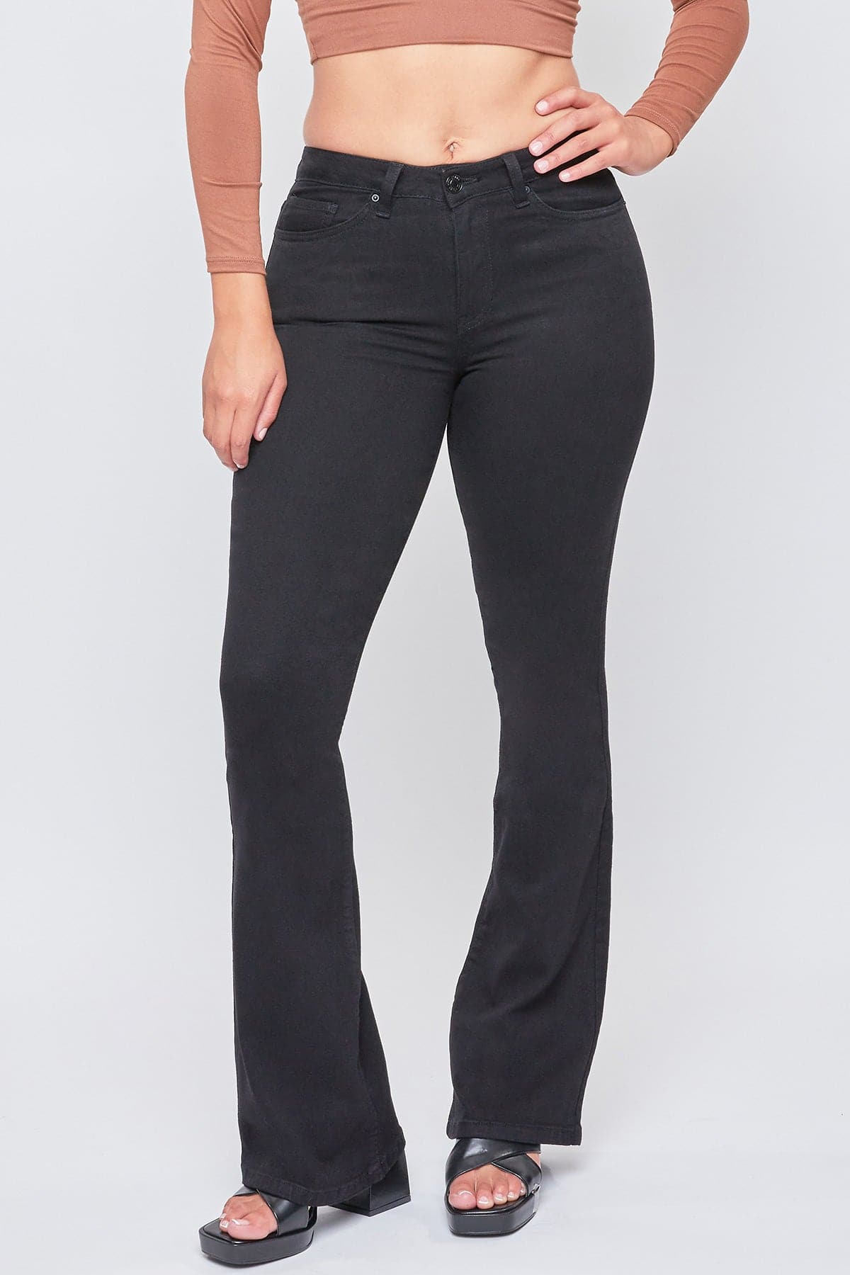Women's Essential Non-Distressed Flare Jeans from YMI JEANS