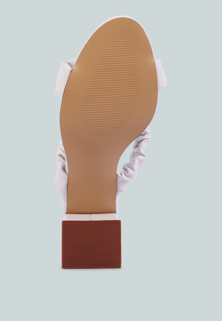 Page 3 Scrunchie Strap Block Sandals from London Rag International