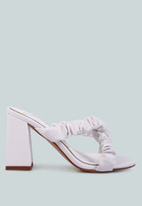 Page 3 Scrunchie Strap Block Sandals from London Rag International