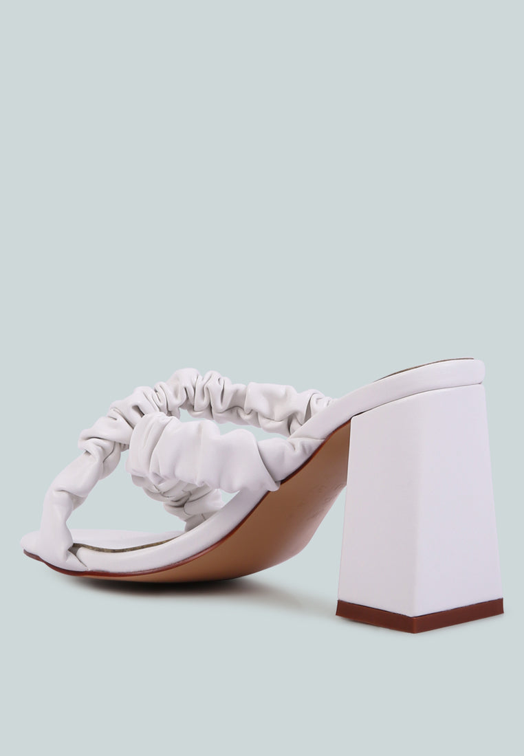 Page 3 Scrunchie Strap Block Sandals from London Rag International