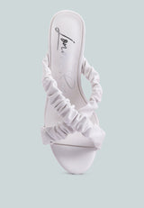 Page 3 Scrunchie Strap Block Sandals from London Rag International