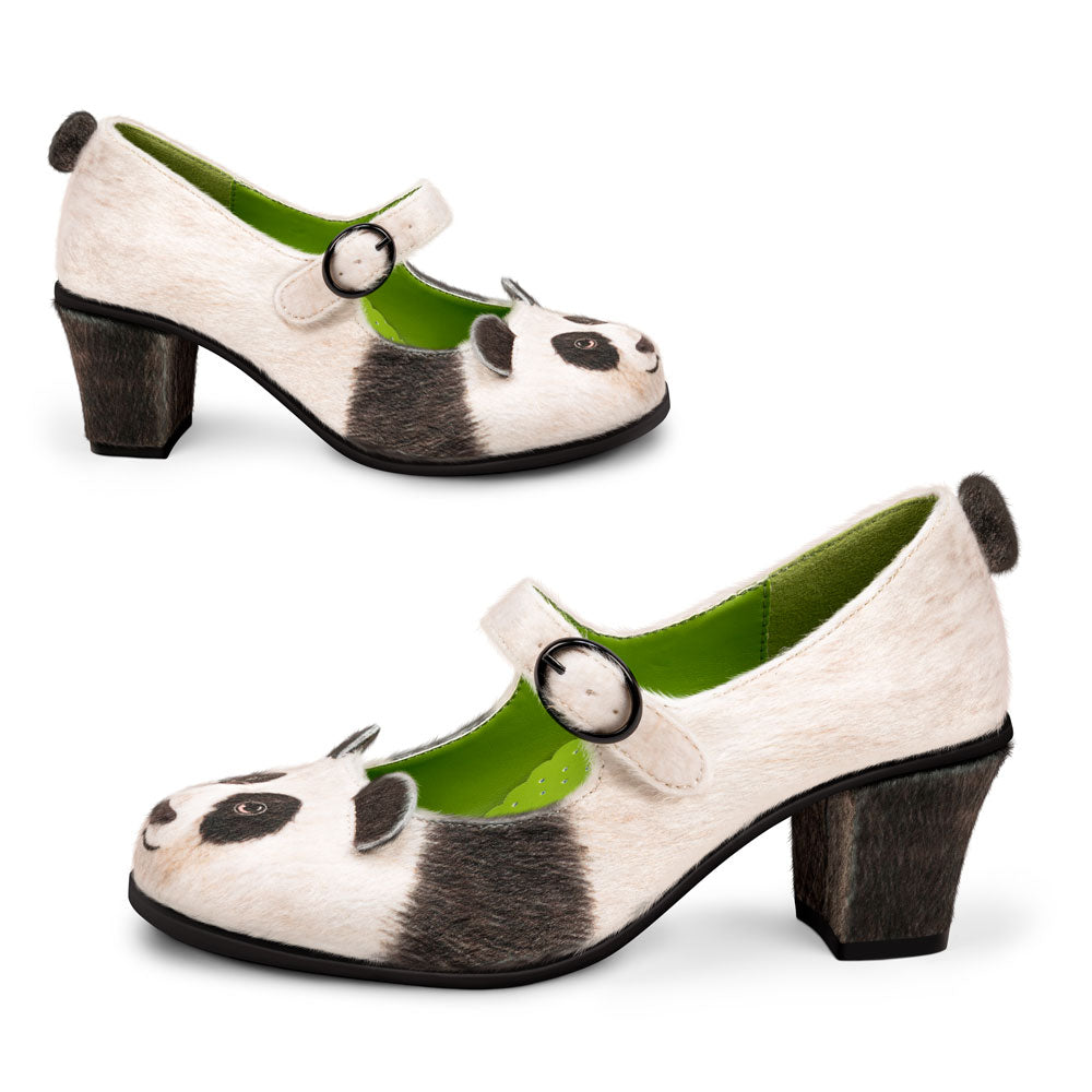 Chocolaticas® Mid Heels Panda Women's Mary Jane Pump From Hot Chocolate Design