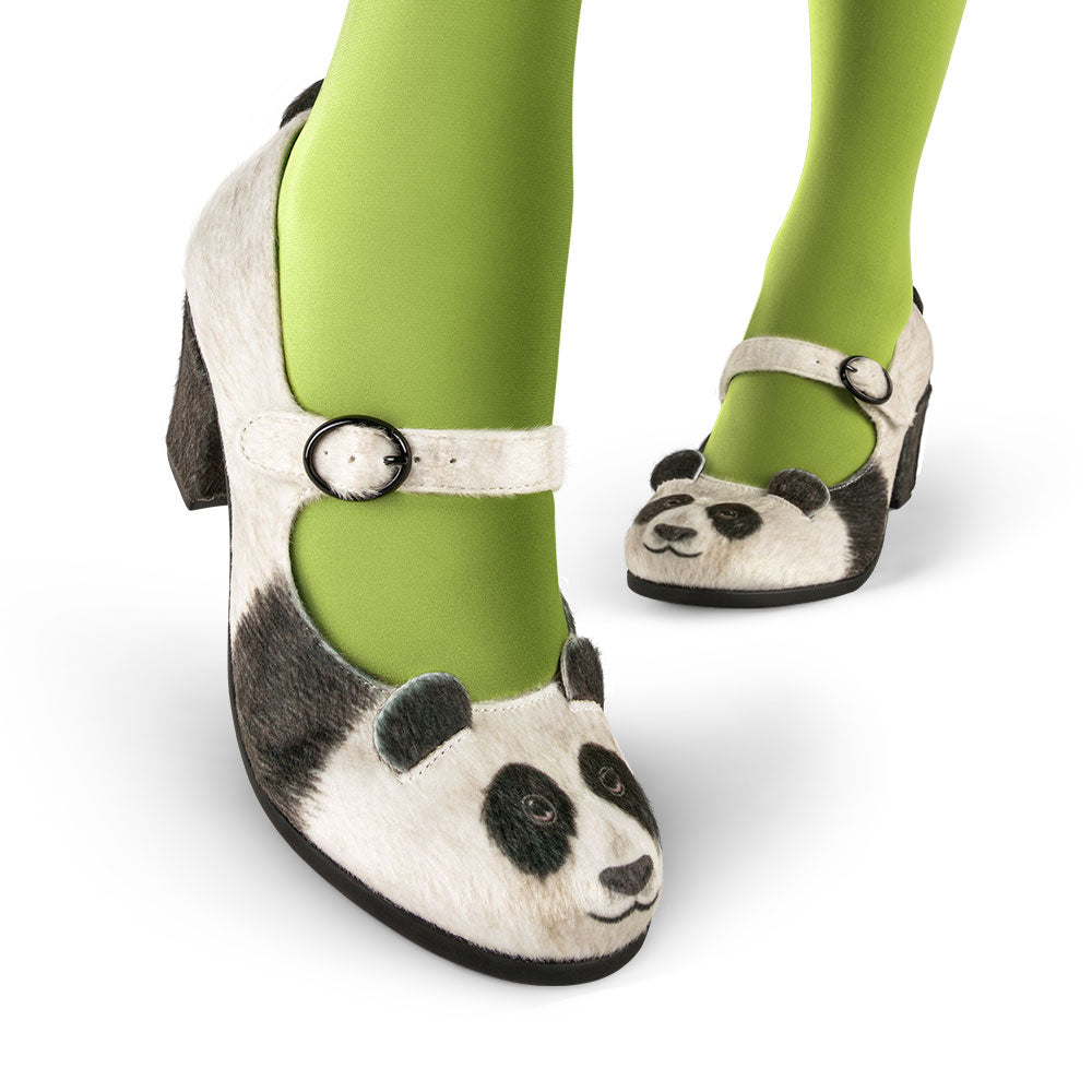 Chocolaticas® Mid Heels Panda Women's Mary Jane Pump From Hot Chocolate Design