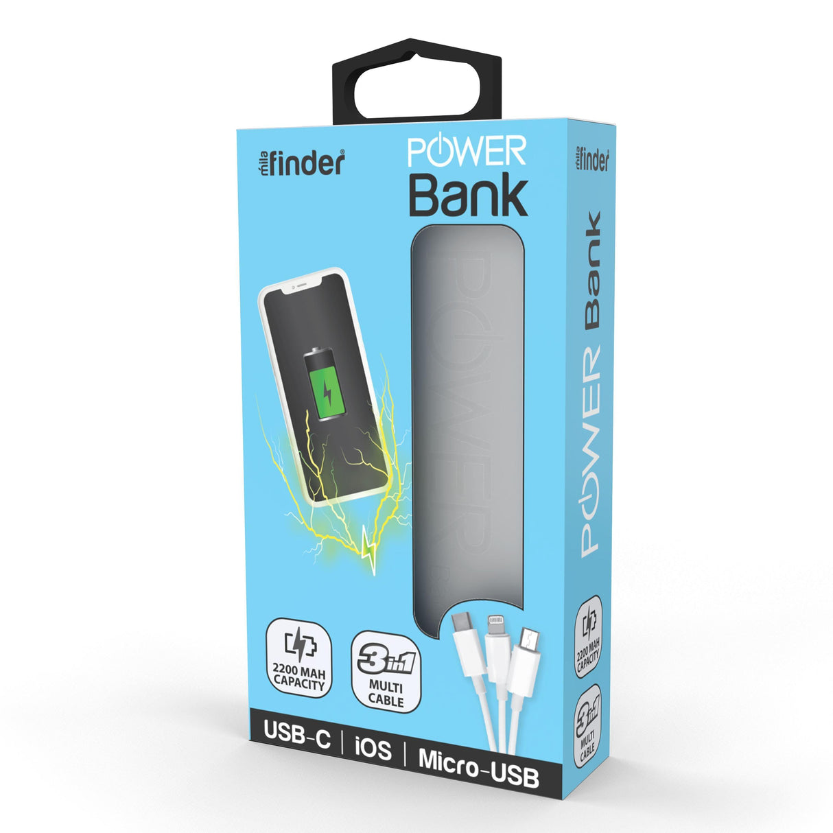 Portable Charger 2200mAh Assorted - Pack of 12 from Mila Lifestyle Accessories
