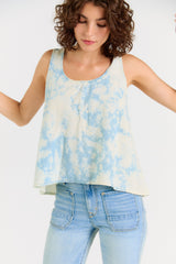 Wabi Sabi Crop Tank - Sky Wash from Porter Blue Apparel