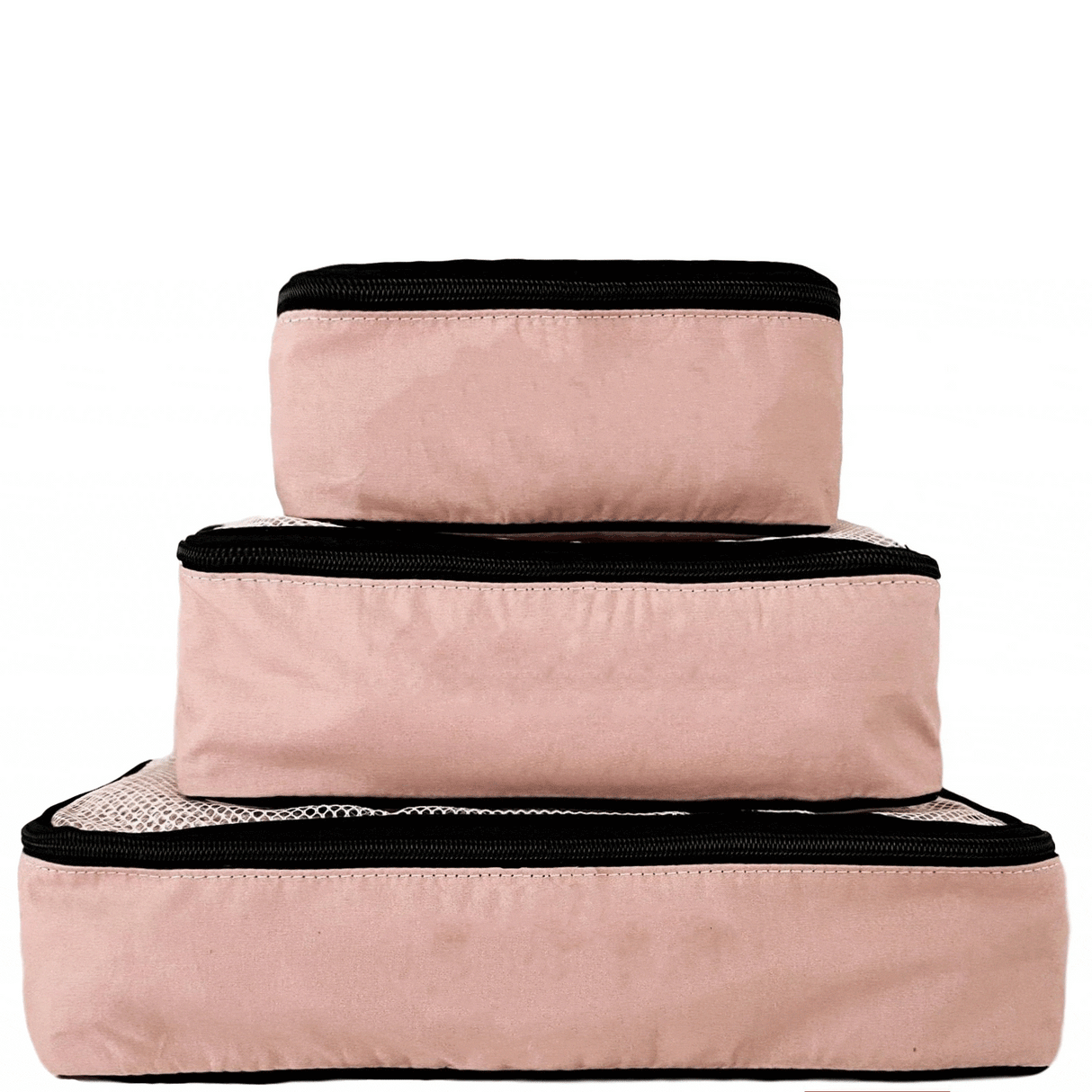 Cotton Packing Cubes, 3-pack Pink/Blush From Bag-all