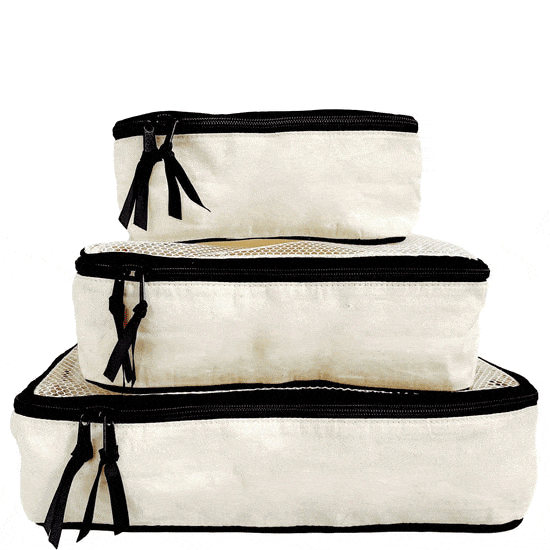 Cotton Packing Cubes, 3-pack Cream From Bag-all
