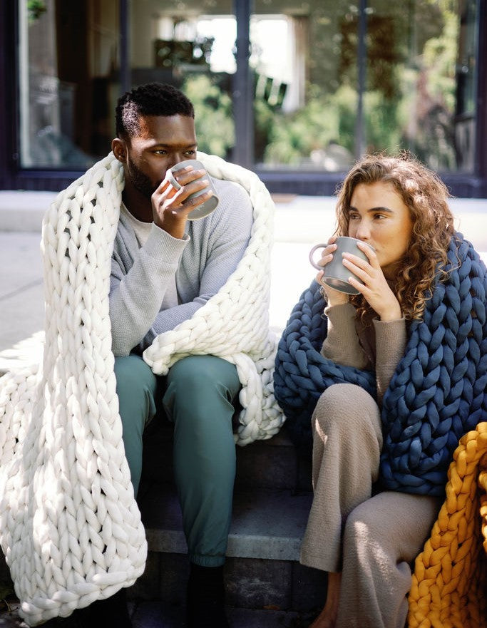 Knit Weighted Blanket From Nuzzie