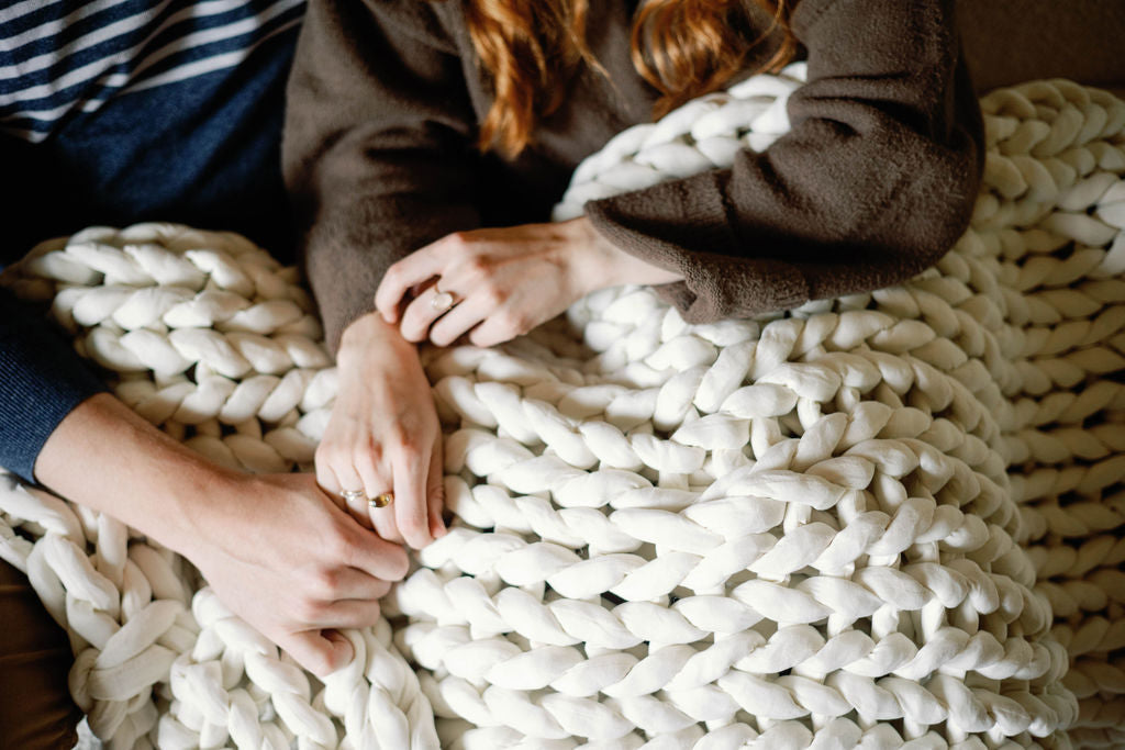 Knit Weighted Blanket From Nuzzie