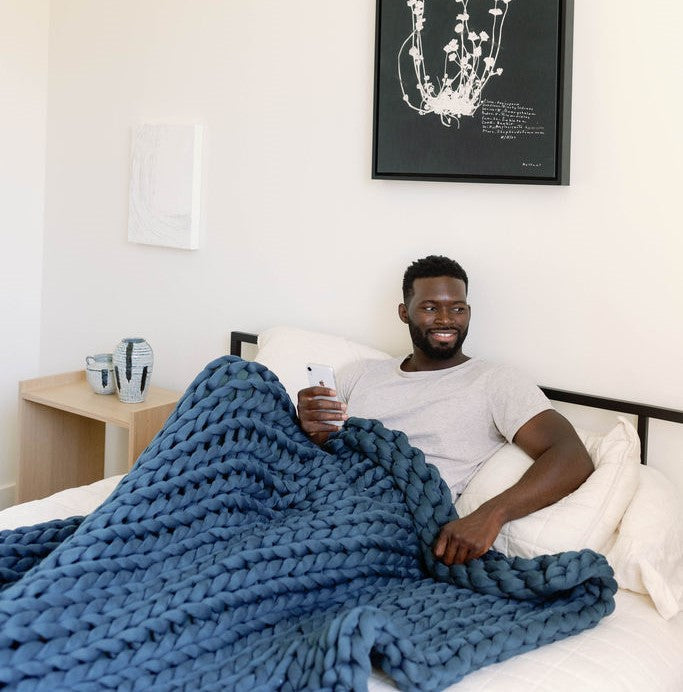 Knit Weighted Blanket From Nuzzie