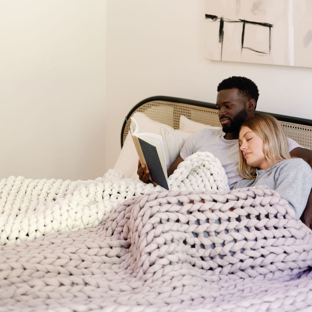 Knit Weighted Blanket From Nuzzie