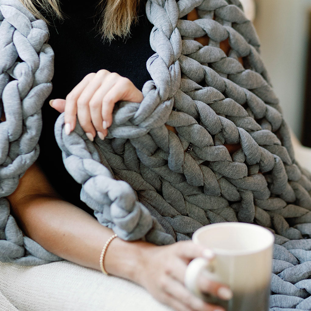 Knit Weighted Blanket From Nuzzie