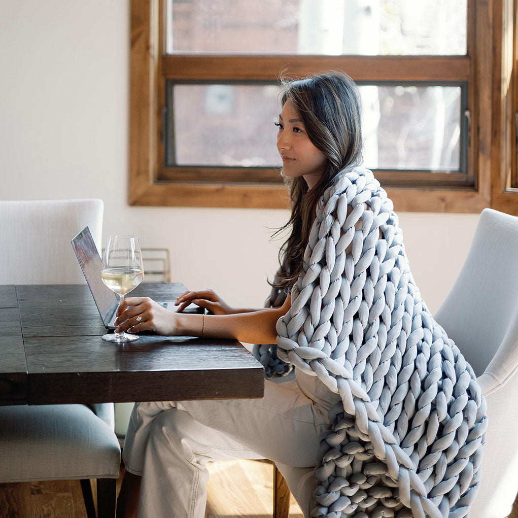 Knit Weighted Blanket From Nuzzie