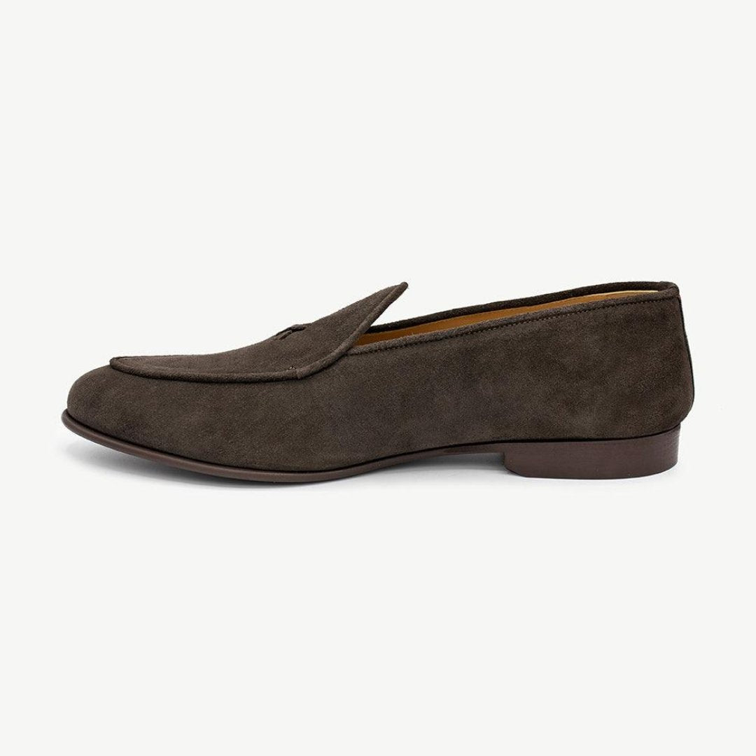 Men's Brown Suede Milano Loafer From Del Toro Shoes