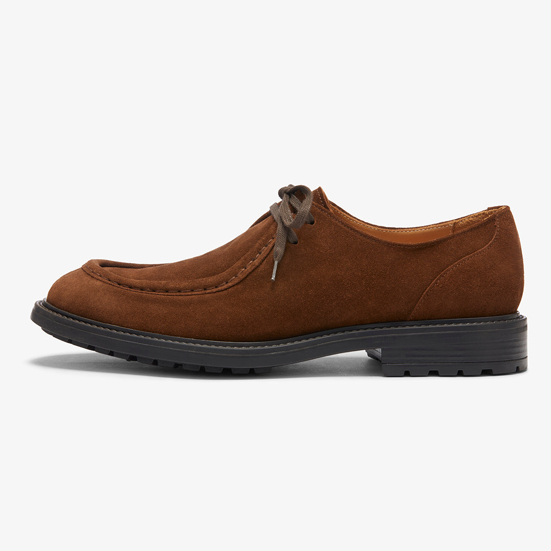 Men's Chestnut Suede Tuscan Derby Boot From Del Toro Shoes