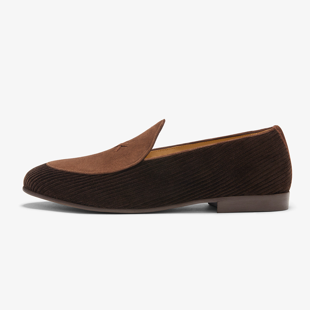 Men's Brown Corduroy Milano Loafer from Del Toro Shoes