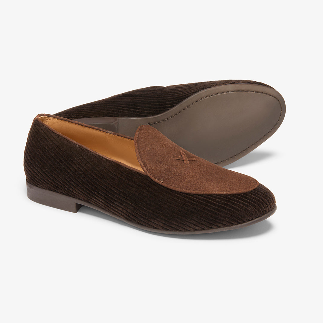 Men's Brown Corduroy Milano Loafer from Del Toro Shoes