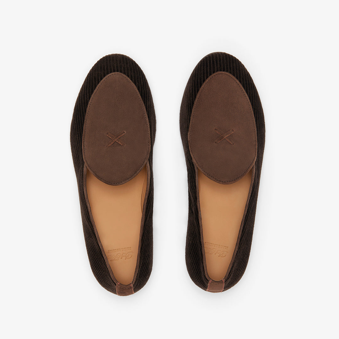 Men's Brown Corduroy Milano Loafer from Del Toro Shoes