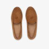 Women's Cognac Suede Milano Loafer From Del Toro Shoes