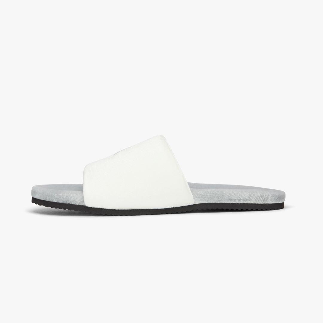 Men's Grigio & Cream Velvet House Slide from Del Toro Shoes