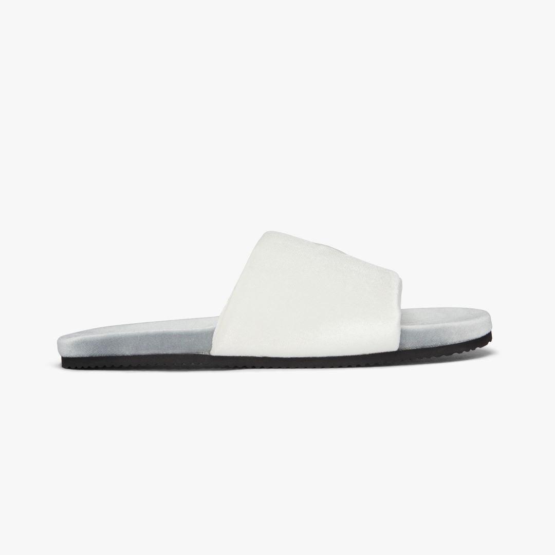 Men's Grigio & Cream Velvet House Slide from Del Toro Shoes